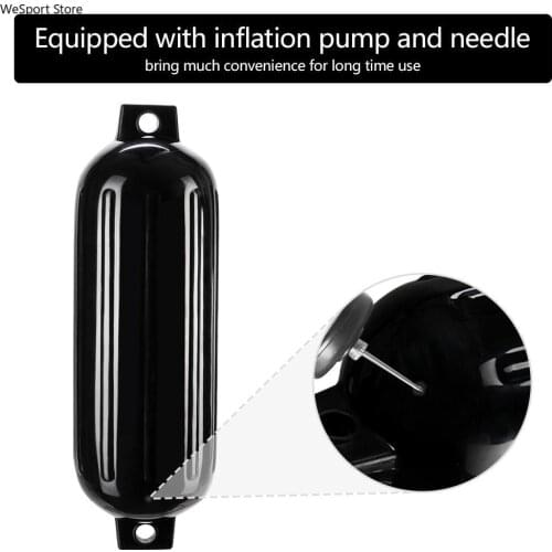 4 pcs 8.5" x 27" / 210mmx680mm(g3) Bumper Dock Shield Protection, Black Boat Inflatable Bumper Marine Fender Boat Fender