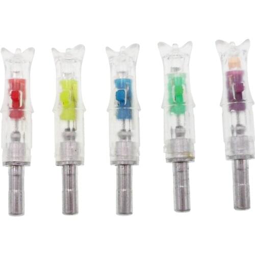 6pcs 0.297" - 0.302" Crossbow LED Lighted Nocks Bowstring Activated for Crossbow Bolt ID 7.6mm