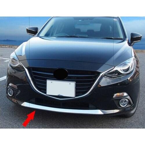 ACCESSORIES FIT FOR MAZDA 3 M3 2014 2015 2016 CHROME FRONT BUMPER PROTECTOR LIP SPOILER COVER TRIM MOLDING GARNISH GUARD GRILLE