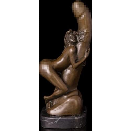 BRONZES Lust Girl Bronze Sculpture Statue Art Figure Figurine Hot Cast Home Hotel Decoration