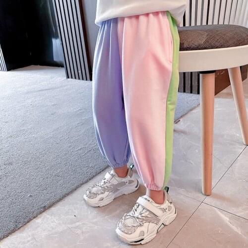 Pants For Girls Patchwork Pants For Girl Casual Style Kids Pants Spring Autumn Child Girl Clothes
