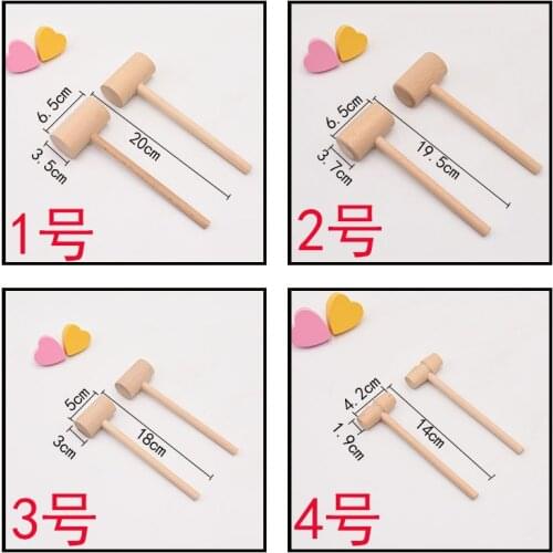 Mini Hammer Wood Hammer Wooden Hammer Multitool Small Hammer Little Light Weight Hammer Gift Cake Knock Egg Kid Knocking Toy