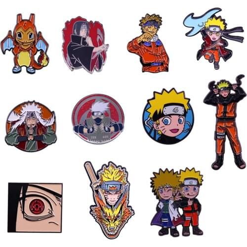 Super Saiya Enamel Pin ninja Badge Japanese manga Art Jewelry