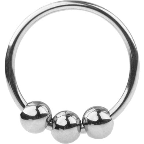 Stainless Steel Beads Dildo Ring Enlarger Enhancer Rings Adult Masturbating Sex Toy for Men