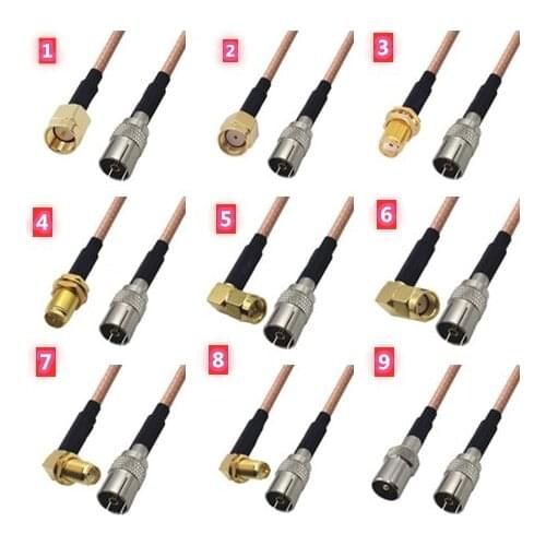 SMA to TV Female cable SMA/RPSMA to TV Male & Female TV cable extension cable RG316 Jumper cable