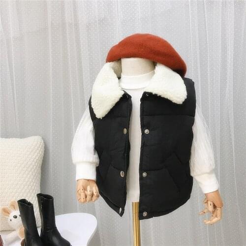 Fashion Hooded Warm Vest for Kids Girls Autumn Winter Children Thicken Down Jackets Sleeveless Wadded Waistcoat for Teenagers