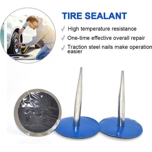 24Pcs 4mm/6mm Car Truck Tyre Puncture Repair Tubeless Wired Mushroom Plug Patch Kit For Vehicles Car Motorcycles Tyre Puncture