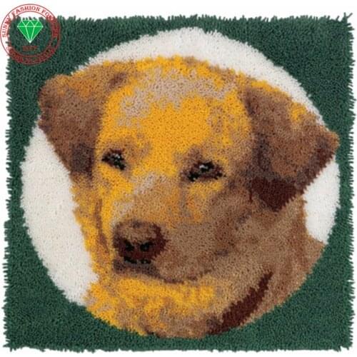 Dog Cross-stitch carpet cushion Patchwork Pillowcase no inner diy pillowcase embroidery thread Latch hook rug kits Felt Craft