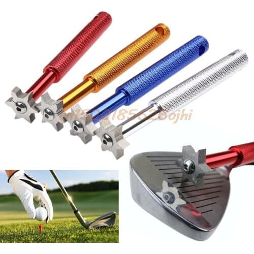 New 1Pc 6 Blade Golf Iron & Wedge Club Face Groove Tool Sharpener Cleaner For V U Square