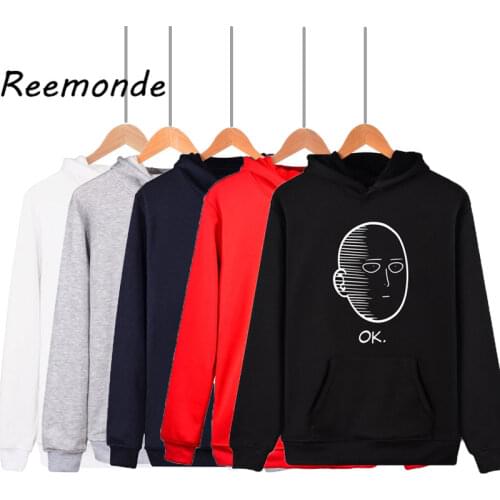 New Anime Costumes One Punch-Man Hoodies Sweatshirts For Mens Male Saitama Oppai Clothes Hooded Pullover Cosplay Costume Tops
