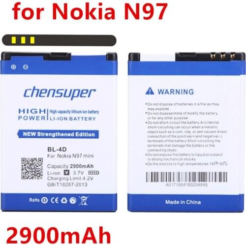 NEW 2900mAh BL-4D BL4D Li-ion Replacement Phone Battery for Nokia N97 mini,N8,E5-00 E5 E7 T7 803 N803 702T