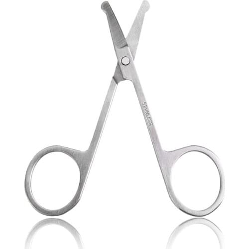 Stainless Steel Eyebrow Grooming Scissors Professional Beard Trimmer Tweezer Clipper Cutter Tool for Eyebrow Eyelash Extensions