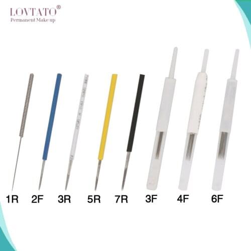 Disposable R1 tattoo needle R2 R3 R5 R7 F3 F4 F6 permanent makeup machine needles maquiagem profissional completa Merlin Machine