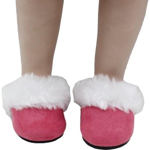 18 Inch Girl Doll Toy Accessories Cute Animal Plush Slippers 43cm Baby Girl Doll Plush Rabbit Bear Shoes Toys 8cm