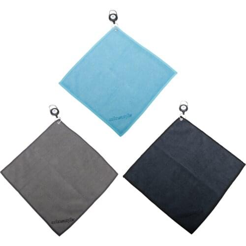 Golf Towel with telescopic Rope Cotton clean for golf clubs tool Three colours are optional
