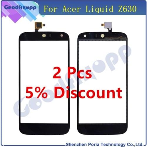 Phone Touch Panel For Acer Liquid Z630 Touch Screen Panel Digitizer Glass Sensor Lens Replacement For Acer Liquid Z630 Screen