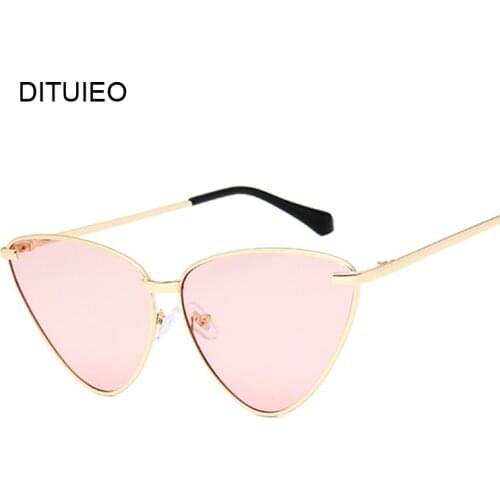 Fashion Cute Sexy Retro Cat Eye Sunglasses Women Vintage Brand Designer Pink Cateye Sun Glasses For Female Ladies Oculos De Sol