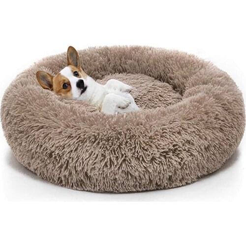 Calming Comfy Dog Bed Round Pet Lounger Cushion for Large Dogs Cat Winter Dog Kennel Christmas Puppy Mat