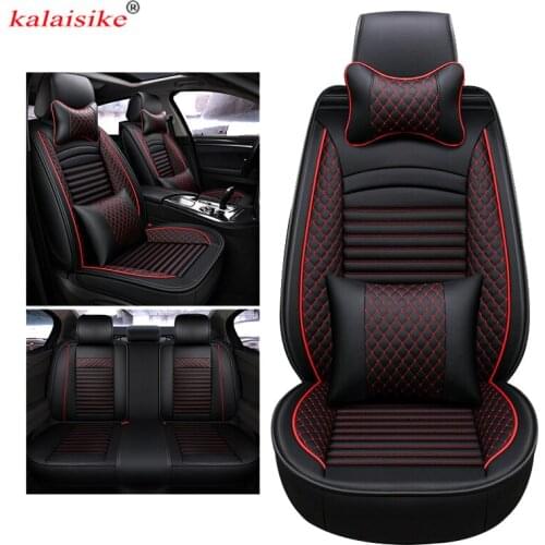 Kalaisike leather universal auto seat covers for Skoda all models rapid octavia fabia yeti superb kodiaq car accessories styling