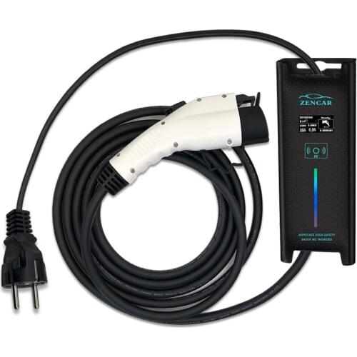 Level 2 EV Charger Cable Portable EVSE Electric Vehicle Charging Station for All Type 1 SAE J1772 Standard SCHUKO