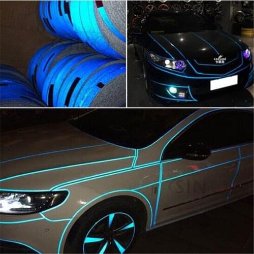 10 pcs/lot Car Style 5Mx2cm Warning Reflective Strips Sticker For Nightlight Decorative Bar Body Reflective Article