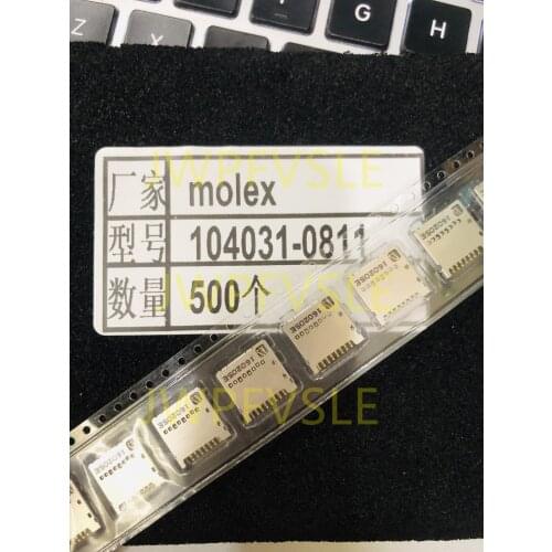 104031-0811 10 (8 + 2) Position Card Connector Secure Digital - microSD™ Surface Mount, Right Angle Gold