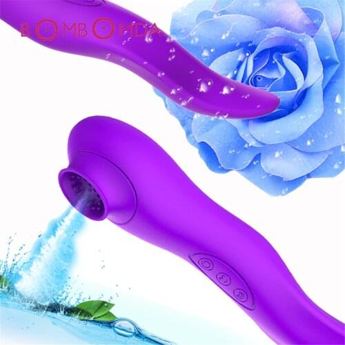 12Speed Tounge Sucking Dildo Vibrator For Women Tongue Vagina G spot Stimulation Massagr Nipple Suck Vibrator Sex Toys For Woman