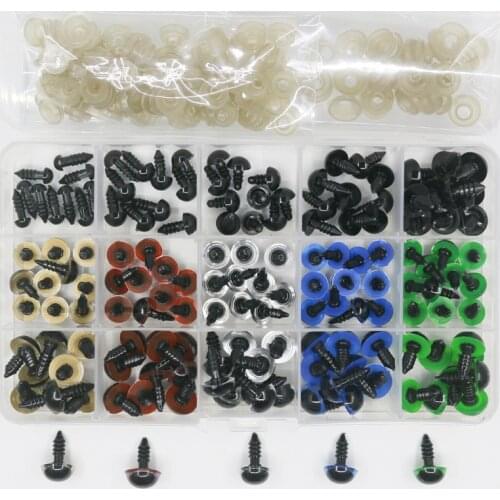 150pcs/box Multicolor doll eyes safety eyes For Teddy Bear Stuffed Toys Snap Animal Scrapbooking Puppet Dolls Craft eyes for toy