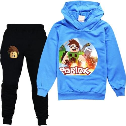 2-15Years Robloxing Cartoons Clothing Set Hoodie and Pants Set Toddler Boys Clothing Kids Tracksuit spring fall Sportsuit Outfit