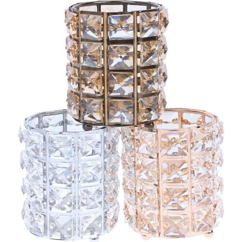 2020 12X10cm Storage Box Pen Holder School Accessories Makeup Brush Case Tube Eyebrow Pencil Organizer Bead Crystal