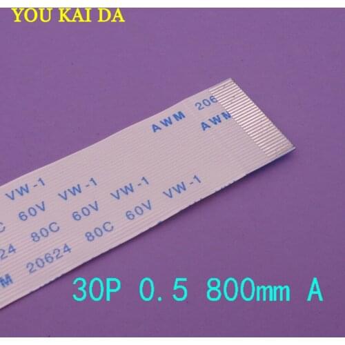 50 pcs 0.5mm Pitch 800MM Length Reverse Direction FFC FPC TTL Ribbon Flat Cable 30 PIN New Flex For Camera Touchpad Mouse Pad