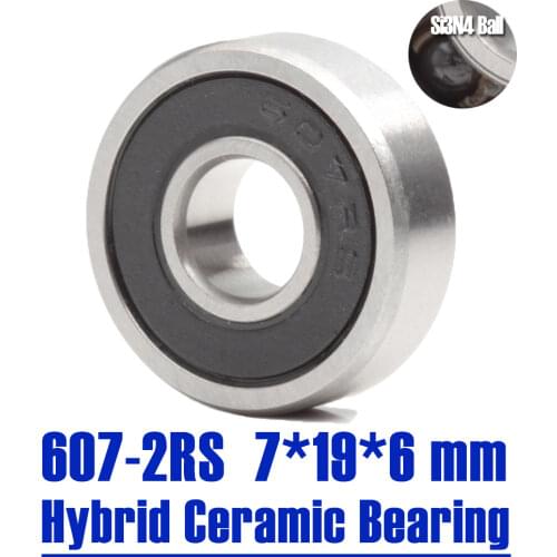 607 Hybrid Ceramic Bearing 7*19*6 mm ABEC-1 ( 1 PC) Industry Motor Spindle 607HC Hybrids Si3N4 Ball Bearings 3NC 607RS