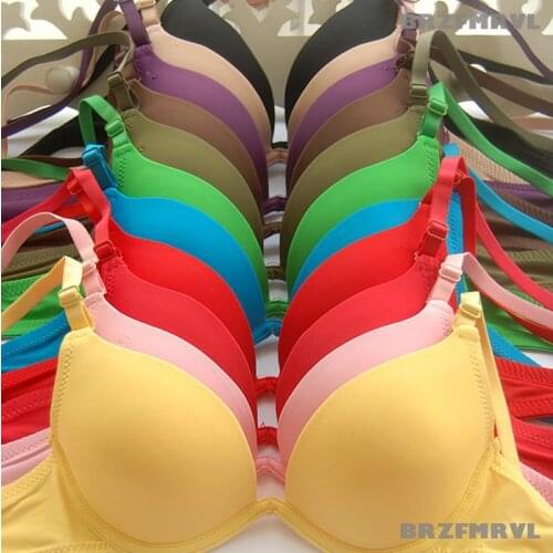 Muticolor support chest push up bra Thin cup sexy bra for women gather breast top bra gather chest underwire women push up bra