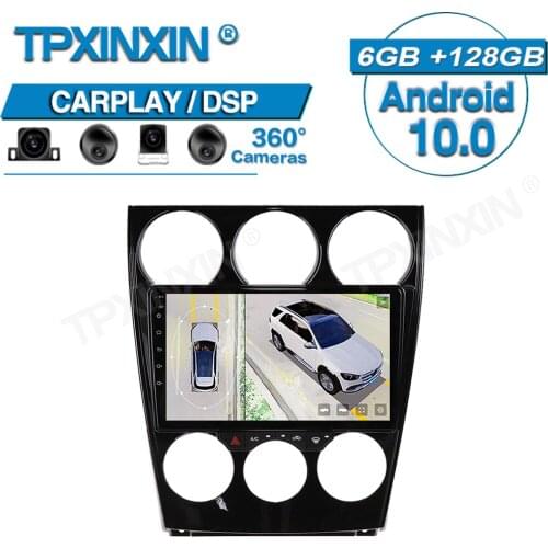 Carplay 6+128G Android For Mazda 6 2006-2012 360 HD Auto Surround View Camera Car Multimedia Player Stereo Radio GPS Navigtion