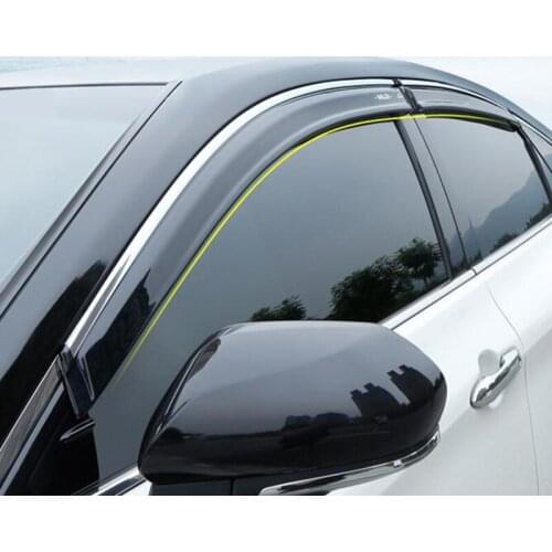 CEYUSOT 4 Pieces/set FOR Window Visor Toyota Avalon 2018 19 20 Weather Shield Window Waterproof Visor Accessories Avalon Toyota
