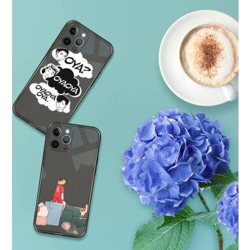 Cute Japan Anime Oya Haikyuu Phone Case For iPhone 13 12 11 8 7 se 2020 pro X XS XR MAX Plus Black Transparent Cover