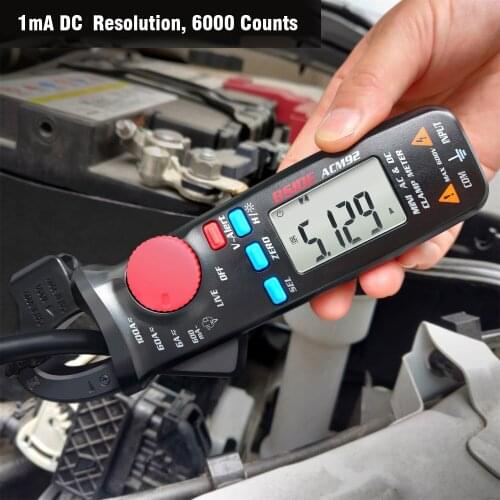 ACM92 Digital Clamp Meter 6000 Counts True RMS Multimeter DC/AC Voltage Meter Digital Hz Capacitance NCV Ohm Current Tester