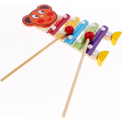 Kids Baby Musical Instrument 5-Note Xylophone Toy Wisdom Development Toys