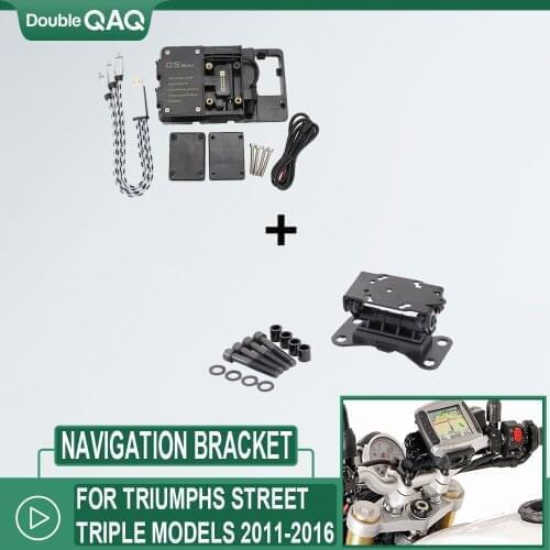 For Triumphs Street Triple Models 2011-2016 2015 2014 NEW Motorcycle Accessories Black Mobile Phone Holder GPS Stand Bracket
