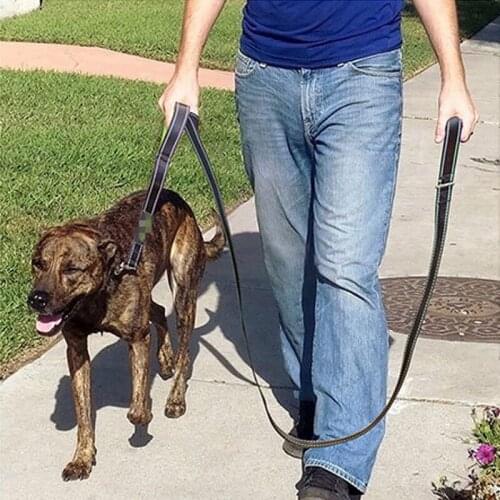 Double-sided Nylon Reflective traction ropeDog For Dog Outdoor Running Walking Training Safe Pet Dog Rope Collar Harness Leash