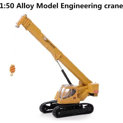 Hot sale wholesale 1:50 alloy construction crane,Engineering Model,Diecast Metal Car,Tracked vehicle,free shipping