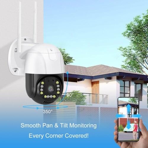 Camhi IP Camera WiFi Home Security Camera 1080P3MP Outdoor Surveillance CCTV Camera Auto Tracking 2-Way Audio IP66 Waterproof