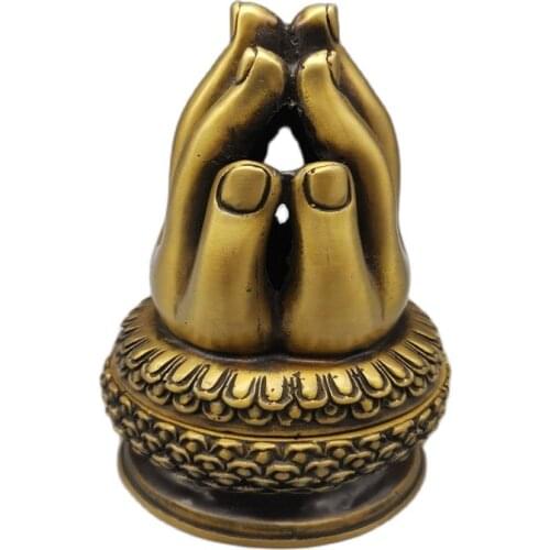 Chinese Old Bronze Statue Copper Bergamot Incense Burner