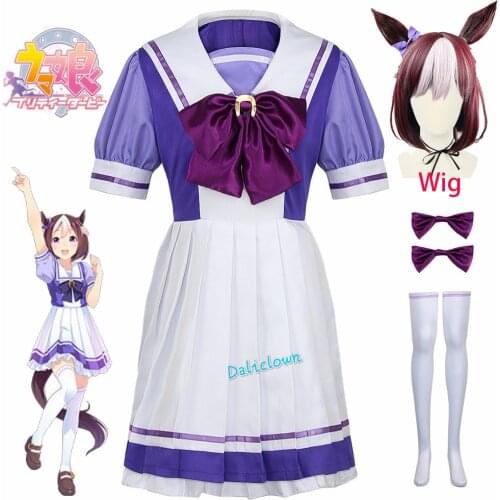 Uma Musume Pretty Derby Cosplay Costume Umamusume Special Week Tokai Teio Anime JK School Uniform Wig Sailor Suit Lolita Dress