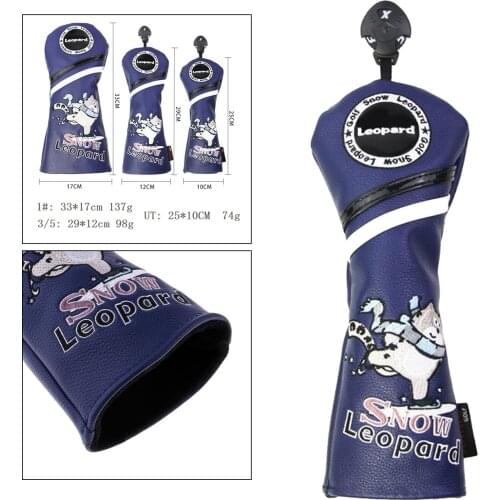 Leather Golf Wood Head Cover Waterproof Hybrid Driver Headcover Club Guard