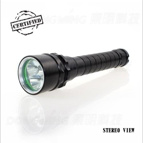 Nice Searchlight 3 x CREE XM-L XML T6 diving hunting flashlight Waterproof black case Torch on two 18650 batteries
