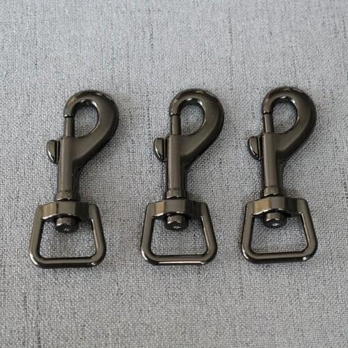 10 Pieces Gun Black 15mm wholesale Metal retaining ring Clip Swivel Dog leash Buckle Key Ring Key Hooks DIY Craft Lobster Clasp