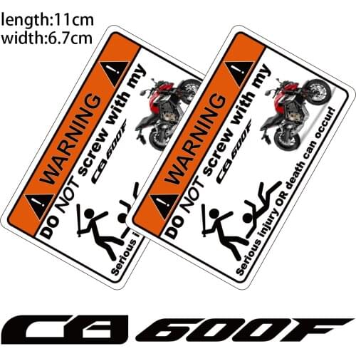 KODASKIN Motorcycle Cheap Creative Warning Sticker Decal for Honda CB600F
