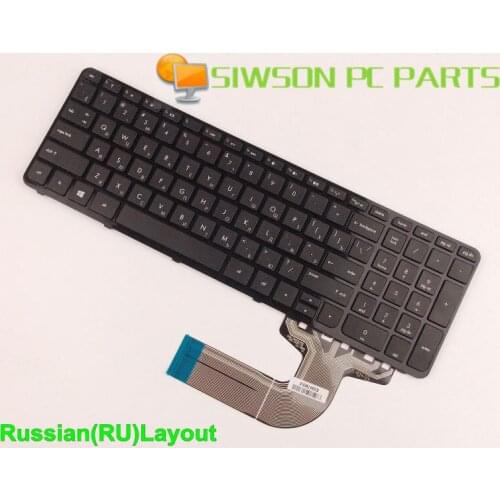 New Genuine Keyboard Russian RU Version For HP Pavilion 15-f018dx 15-f019dx 15-f023wm 15-f024wm 15-n030us Laptop With Frame
