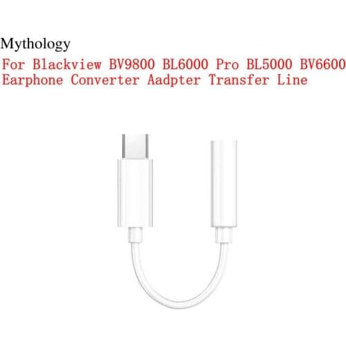 For Blackview BV9800 BL6000 Pro BL5000 BV6600 Original Earphone 3.5mm Type-C AUX Audio Cable Converter Aadpter Transfer Line